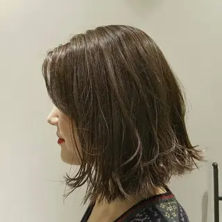 カラー 🙃 透明感カラー/ボブのヘアスタイル
