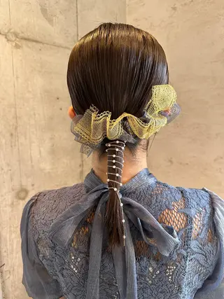 セミロング ヘアアレンジ 女性に人気♪ はやしほのかのヘアスタイル