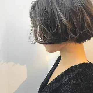 ショート SALON WORK STATION所属・ボブ♡柔らかいカラー 實松栞理のヘアスタイル