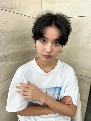 ショート パーマ Lond partir 【ロンド パルティール】所属・🫧ショート/ボブ/ パーマ/ゆーな🫧‪のヘアスタイル