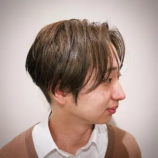 ショート カラー メンズ 六本木ビジネスヘア HIROGINZAのヘアスタイル