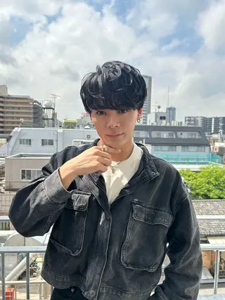 パーマ メンズ 山﨑 燦人のヘアスタイル