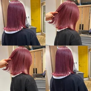 ミディアム カラー 艶カラー/韓国顔周り 🎀mamiのヘアスタイル