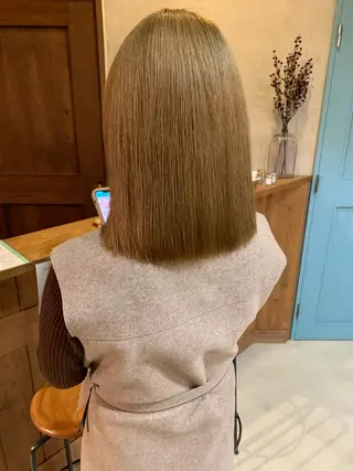 ミディアム カラー レイヤー/韓国ヘア 杉浦結梨のヘアスタイル