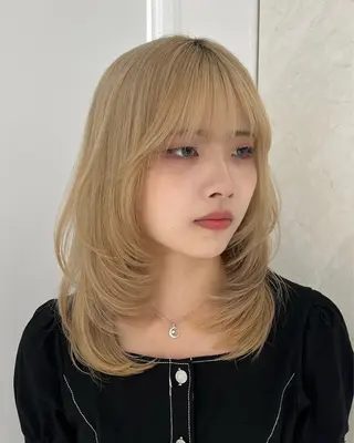 ミディアム カラー 💖韓国風💖 レイヤー/LISAのヘアスタイル