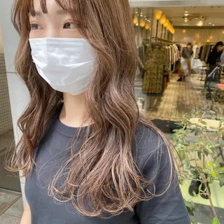 セミロング カラー ヘアアレンジ マツエク・マツパ Noah's　Ark所属・透明感カラー🫧ヘア セット🫧松本菜月の眉毛・アイブロウイメージ