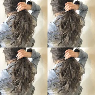 ミディアム カラー JILBLAN京都 ショート/ハイライトのヘアスタイル