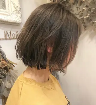 ミディアム カラー ヘアアレンジ ショートボブ💗 ヤマネシオリのヘアスタイル