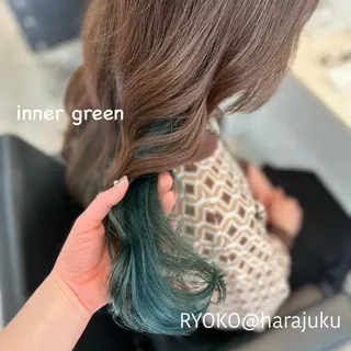 ロング カラー パーマ ヘアアレンジ メンズ ワット 原宿のヘアスタイル