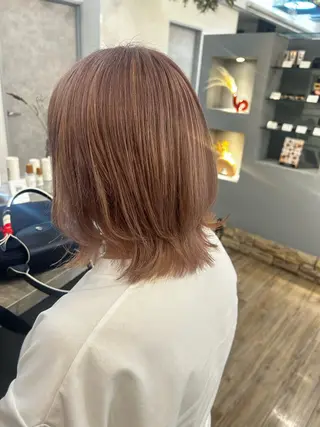 ミディアム カラー ブリーチ／ヘアセット 🪞🌙minamiのヘアスタイル