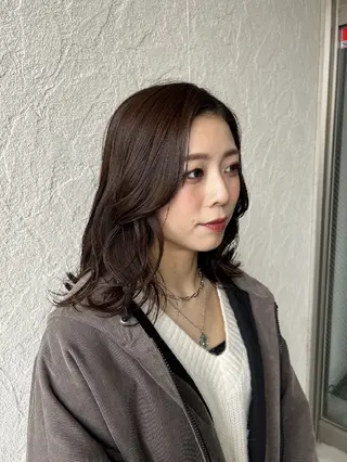 ミディアム カラー マンツーマン1日2名 様限定Lily高橋✂のヘアスタイル