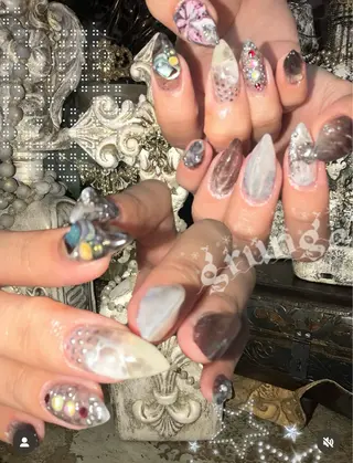 ネイル kana/モード ・グランジ໒꒱のネイルデザイン