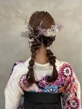 ロング ヘアアレンジ ♡トップスタイリス ト/美髪矯正hinaのヘアスタイル