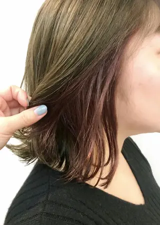 ミディアム カラー hair works raptureのヘアスタイル