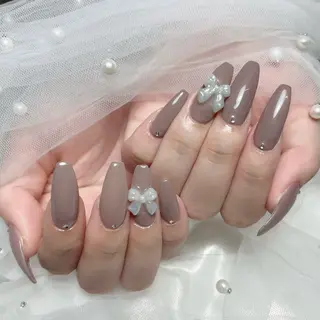 ネイル 🎀藤沢ガーリーネイ ル/長さ出し🎀のネイルデザイン