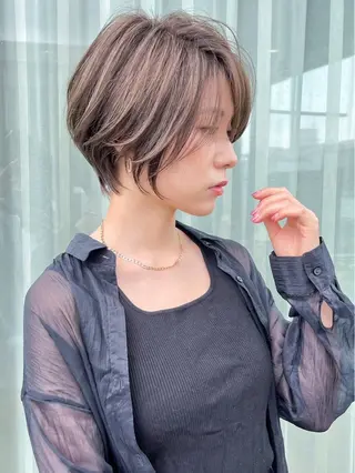 ショート カラー パーマ ヘアアレンジ 【くせ毛解消】縮毛 髪質改善✨たくみ✨のヘアスタイル