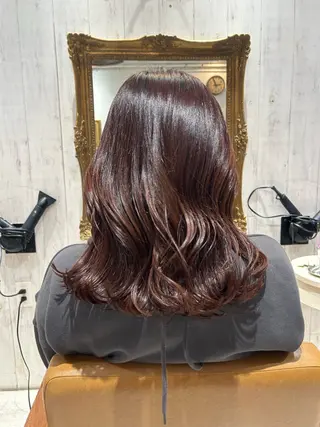 セミロング カラー re view 日和のヘアスタイル