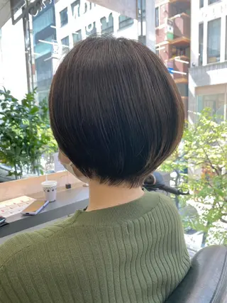 ショート カラー レイヤー×顔周 り×髪質改善/MIUのヘアスタイル