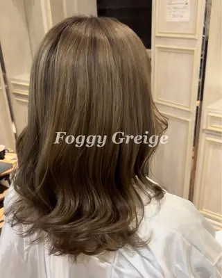 セミロング カラー 透明感カラー/ 藤原リックのヘアスタイル