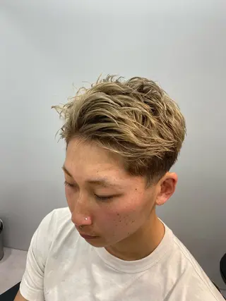 ショート カラー ヘアアレンジ メンズ The faderz barbershop所属・フェードモデル限定 🔥高円寺Maiのヘアスタイル