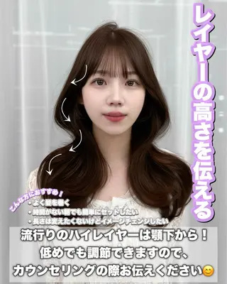 ロング カラー 韓国ヘア　紗希 🦋のヘアスタイル