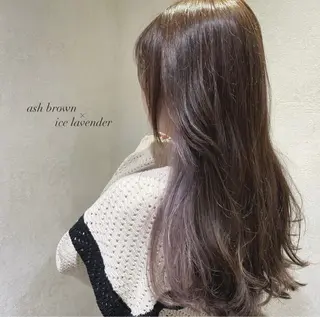 ロング カラー 透明感カラー／韓国 レイヤーmomokaのヘアスタイル