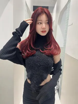 ロング 銀座/韓国/ワンホン 🤍艶髪🖤nahoのヘアスタイル