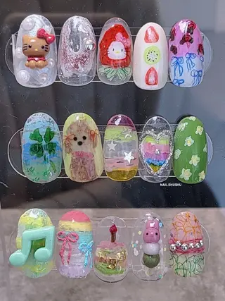 ネイル 3dパーツ/流行り 👧shushu❤️のネイルデザイン