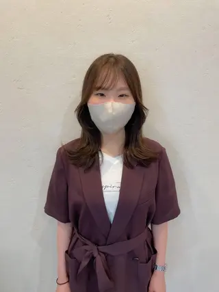 ミディアム 🌹ハッシュカット、 レイヤー韓国ヘア🌹のヘアスタイル