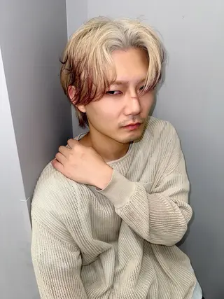 カラー メンズ 艶 ケアブリーチ 🎀🩵RISAのヘアスタイル