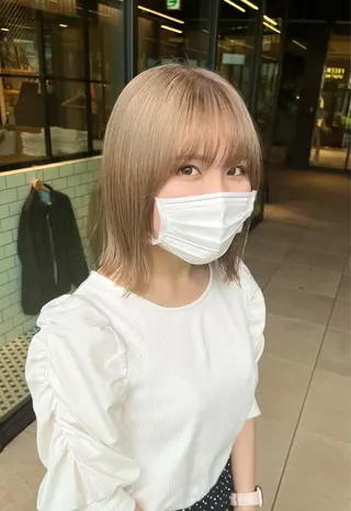 ミディアム カラー PULSE yokohama所属・横浜駅/韓国レイヤー カット/髪質改善のヘアスタイル