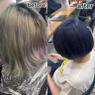 カラー ︎🌟YUYA/複雑 履歴/デザインカラーのヘアスタイル