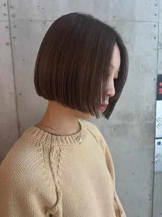 ミディアム ♥️ボブ/ブリーチ なしカラー/mahoのヘアスタイル