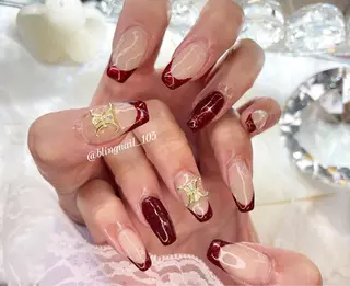 ネイル 23時まで❤︎韓国、 ワンホンネイルのネイルデザイン