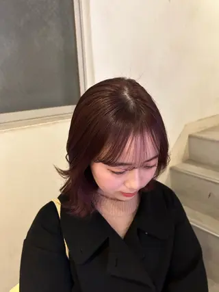 ミディアム カラー 愛結 暖色カラー🎀🩰のヘアスタイル