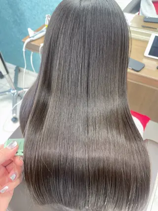 セミロング パーマ 福島成美/髪質改善 縮毛矯正/カラーのヘアスタイル