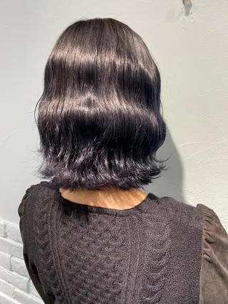 ミディアム カラー ヘアアレンジ 韓国レイヤーカット/ 儚げカラーチナツのヘアスタイル