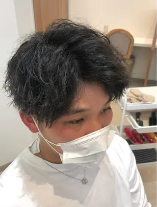 ショート パーマ メンズ 小林 優太　メンズパーマ✨のヘアスタイル