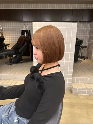 ミディアム カラー ヘアアレンジ 💎韓国/ レイヤー カット/ 暖色🫧のヘアスタイル