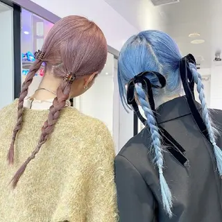 カラー セミロング ✨カラー人気✨ GAME原宿店のヘアスタイル