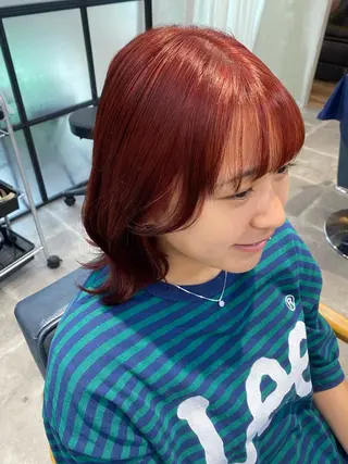 ミディアム カラー 韓国×髪質改善カラー 💎hinaのヘアスタイル