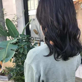 セミロング 艶髪color💎髪 質改善ストレート大吉のヘアスタイル