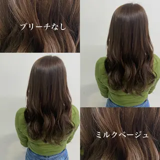 セミロング カラー 🥞ベージュ系カラー 【すずきりほ】🥞のヘアスタイル