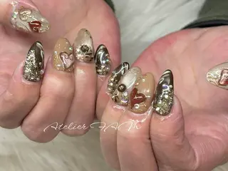 ミディアム nail&eyelashsalon atelier fam上本町店所属・アトリエ FAMのネイルデザイン