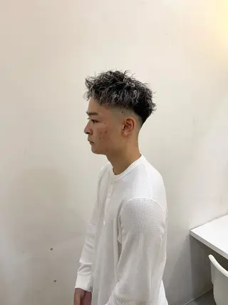 カラー パーマ メンズ 相模大野メンズパーマ /フェード　Tumのヘアスタイル