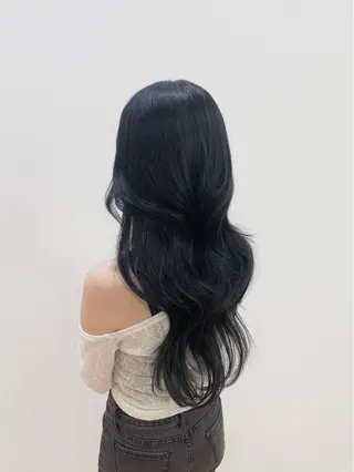 ロング カラー ヘアアレンジ キヨミ 韓国レイヤーカットのヘアスタイル