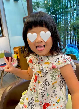 ミディアム キッズ 桑原 菜摘のヘアスタイル