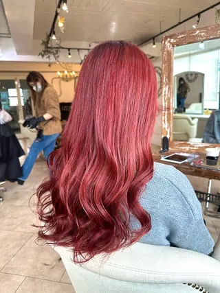 ロング カラー スパイキー/ ピンパーマ/緑川雄也のヘアスタイル