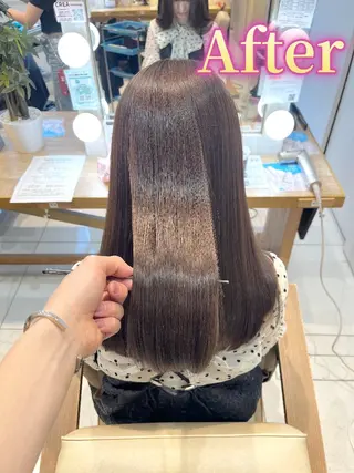 ロング 縮毛矯正💎/ 美髪ストレート🫧のヘアスタイル