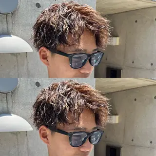 ショート カラー パーマ ヘアアレンジ メンズ メンズパーマの達人 🌟川内絵人のヘアスタイル